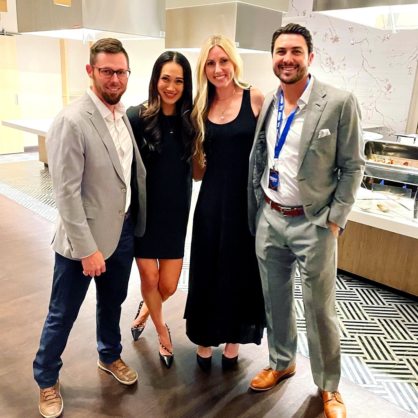 Chase d'Arnaud with peers at a Career Summit networking meal reception.